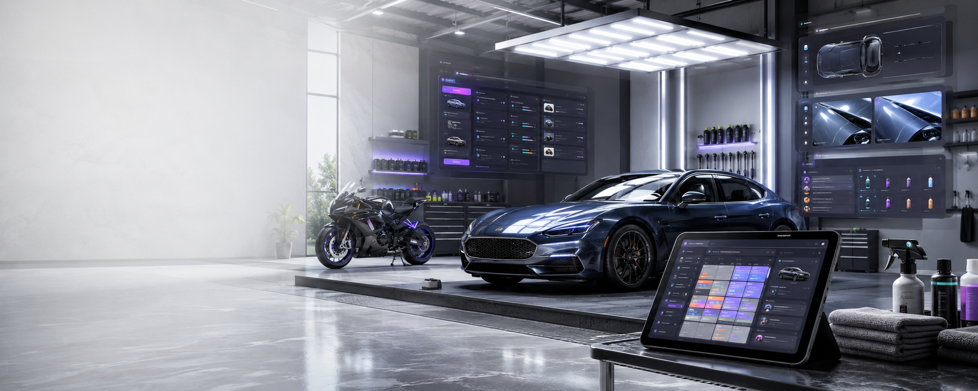 Auto Detailing product interface concept